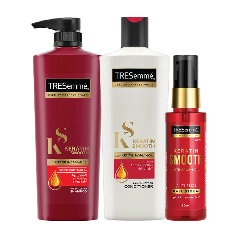 Tresemme Keratin Smooth 3 Step Kit With Shampoo + Conditioner + Serum, 820 ml-1.webp
